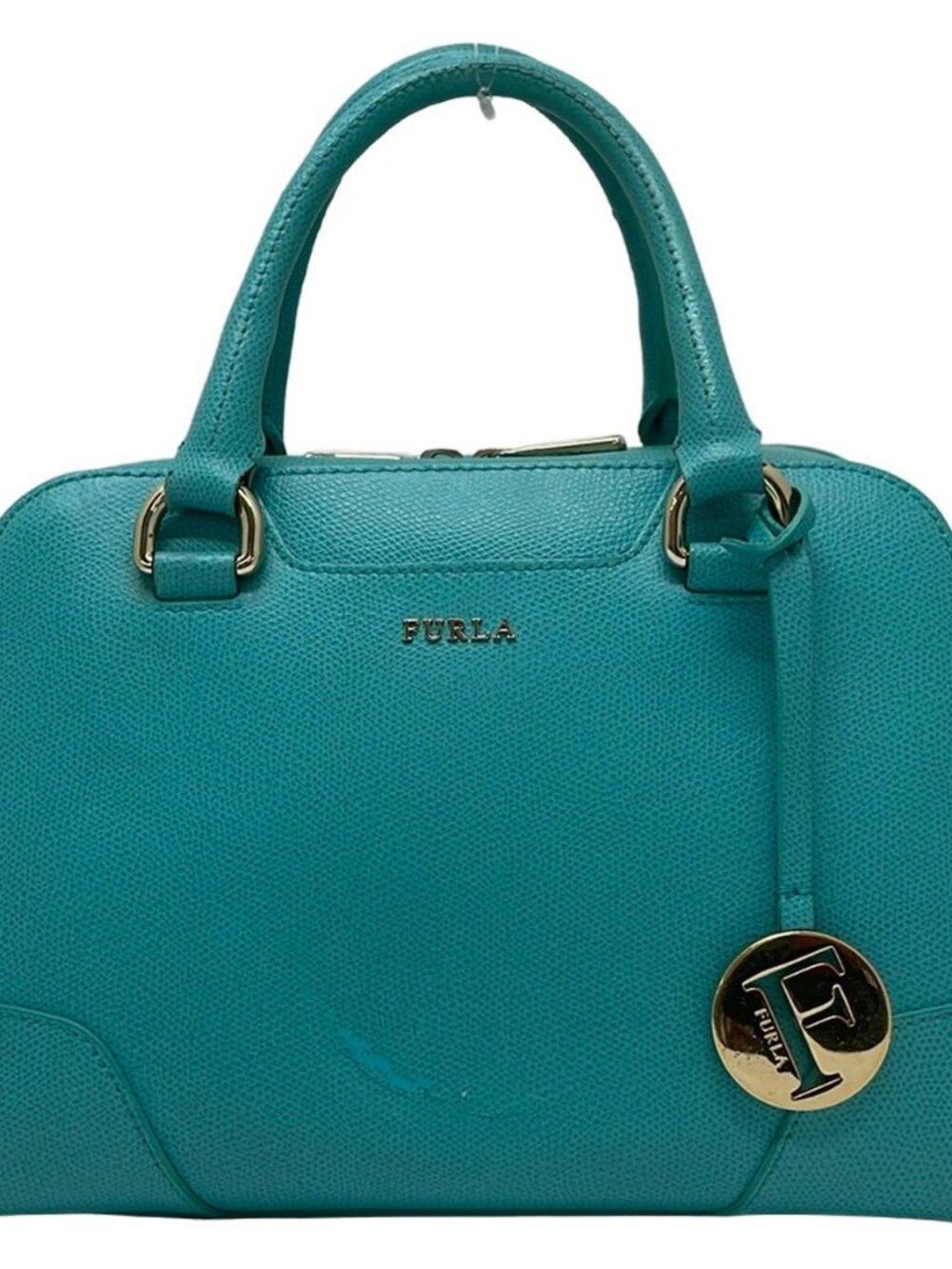FURLA Blue Green Leather Handbag